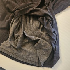 Vince Pima Cotton Lined Henley Mens Large Dark Charcoal Gray