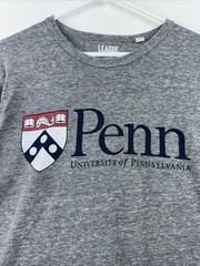 The League Gray U Penn Quakers Men’s Large Poly Cotton Blend T-shirt