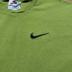 Vintage 90s Nike Sportswear Mini Swoosh Embroidered Short Sleeve Shirt Youth XL