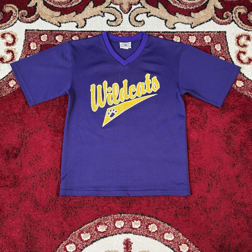 Vintage 80s-90s Wildcats Purple Mesh #20 Sports Jersey Size M Made in USA