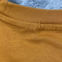 UNIQLO U AIRism Cotton T-Shirt Mens Small Mustard Yellow Ochre Oversized Tee