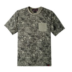 Beautiful Giant Men’s Top Breathable Soft Casual T-Shirt Leaf Pattern Tees