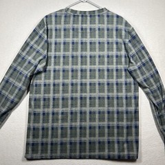 Nomads Pullover Long Sleeve Shirt Mens XL Plaid Green Blue Gray Soft Warm