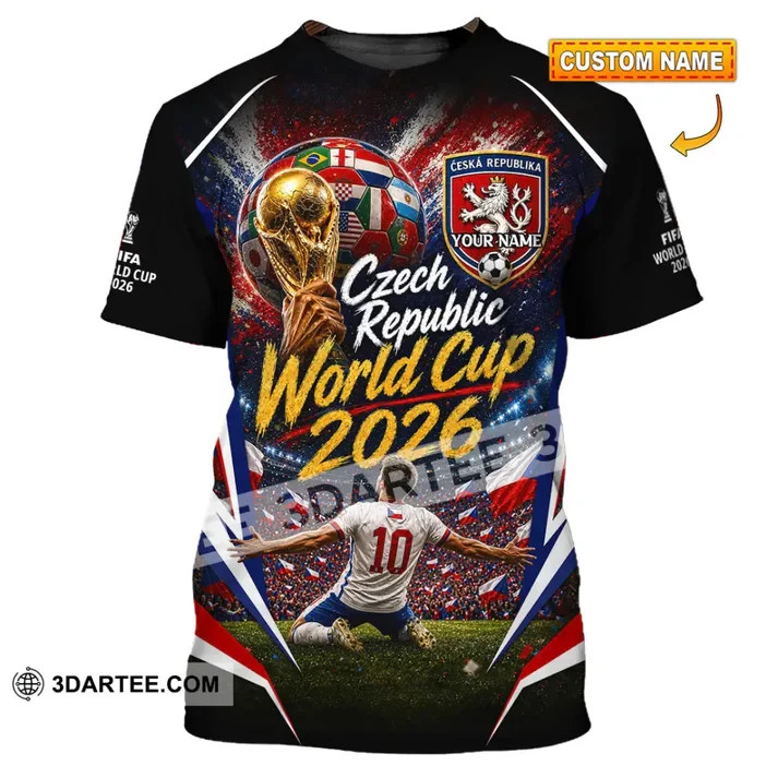 3D Unisex Shirt – Custom Czech Republic World Cup 2026 Shirt VK13954