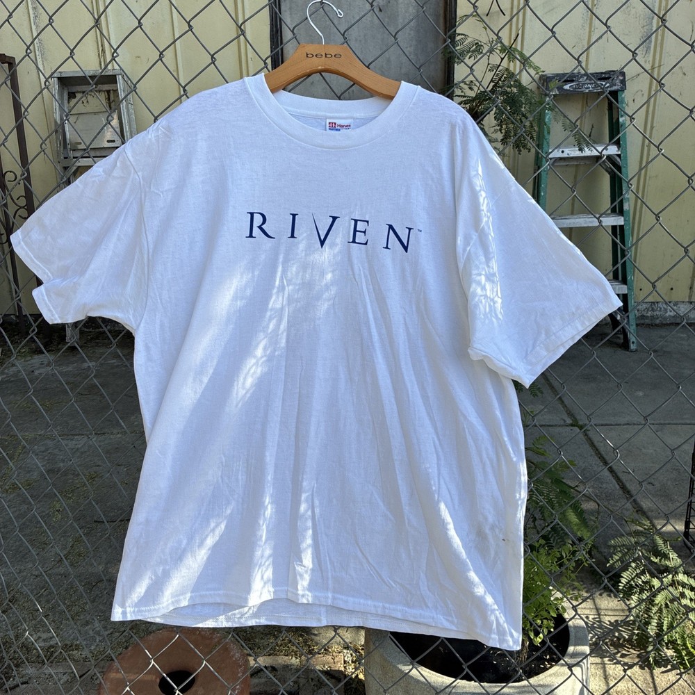 VTG Riven 1997 Cyan Inc Promo Video Game Computer Game T Shirt Size XL AS IS