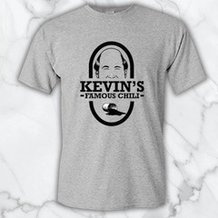 Kevin’s Famous Chili The Office Men’s Grey Graphic T Shirt Freeships