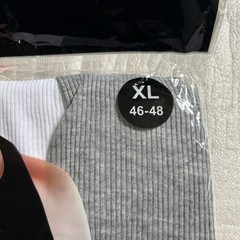 Pack of 3 Mens A-Shirt 100% Cotton Black, White, Grey Size: XL