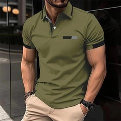 Camiseta Con Cuello Levantado Cremallera Para Hombre Camisa De Manga Corta Men