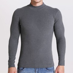 Men’s Mock Turtleneck T-Shirt Long Sleeve Warm Pullover Basic Undershirt Top