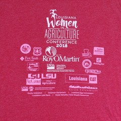 Louisiana Women in Agriculture Shirt Unisex XL Red Pink Soft Ring Spun 2018 Conf