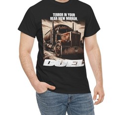 Duel T Shirt – Dennis Weaver – 70’s Spielberg Horror Classic Truck Retro Tee
