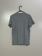 French Connection Embroidered Peace Graphic Tee Grey Size S C49