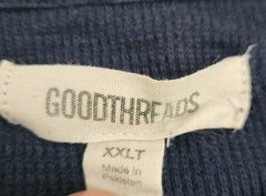Goodthreads Henley Pullover Shirt Men’s XXLT Blue Long Sleeve Thermal Cotton