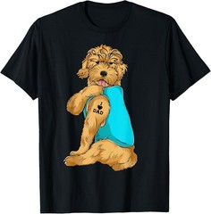 Golden Doodle I Love Dad Tattoo Apparel, Dog Dad Gifts Dads T-Shirt