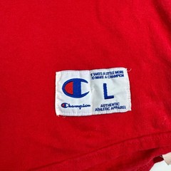 Google Mens Size L Log Birler 3/4 Sleeve Raglan Champion Shirt Red