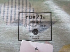 Rue21 Jersey Straight Hem Tank Size Large