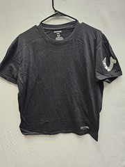 True Religion Metallic Logo Black S/S 100% Cotton T-Shirts Large Y2K