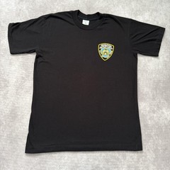 Vintage 90s New York City Probation Dept Shirt Mens M Black Police Graphic NYPD
