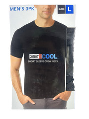 32 Degrees Cool Mens 3 Pack Crew Neck T Shirt Moisture Wicking