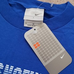 NWT Vintage Y2K Nike There Is No Finish Line Size Large Mens Royal Blue T-Shirt