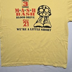 Vintage Mash Bash Blood Drive Shirt Yellow Gildan Graphic XL Charity Event Tee