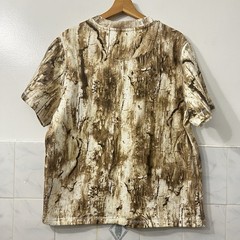 Art & Motion Retro Camo Tree Bark Fleece T-Shirt Men’s Size Medium Streetwear