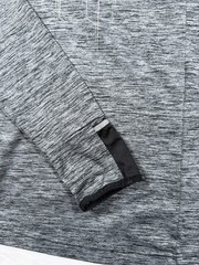 diadora Warm Up Winter Sweat Be One Running Mock Neck Long Sleeve 1/4 Zip M Gray