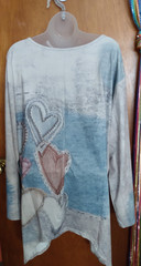 Bohemian Hippie Heart Cotton T-Shirt Size Large ~ New