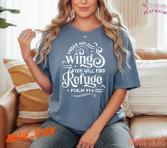 Unisex Psalm 91:4 Bible T-Shirt, Men T shirt,Women T shirt Gift Christian Top