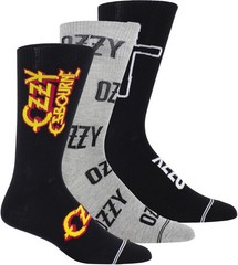 Ozzy Osbourne – Perri’s – Ozzy Osbourne – Volume – Crew Socks (3 Pack) [New ] So