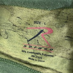 Rothco Camo T Shirt Long Sleeve Mens Large Classic Woodland GI Joe Army