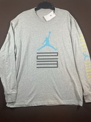 Air Jordan Brooklyn AJ11 Graphic Long-Sleeve T-Shirt IM6507-050 Gray XL NWT