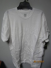 Athletic Works Men’s White Cotton T-Shirt Size XL (46-48) LOT OF 2!