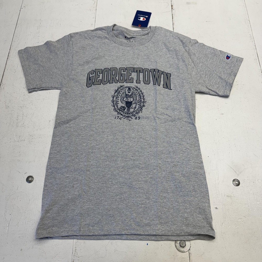 Georgetown Hoyas Shirt Mens Small Gray NCAA Basketball Champion Graphic Tee