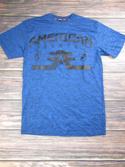American Fighter Mens Medium Blue Training T Shirt UFC MMA Workout Sports Gym