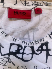 Hugo Boss Red Label Men’s White Dulive Logo Graphic Crew-Neck T-Shirt