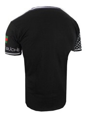 Mens T-Shirt Bucheli Italian Baroque Logo Stripe Gold Tiger Slim Fit Crew Neck