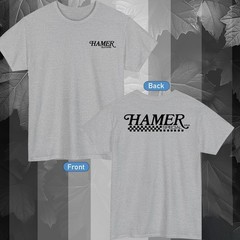 Hamer Guitar Logo Active T-Shirt Color Black/Red/Navy/Blue/White/Grey S-5XL