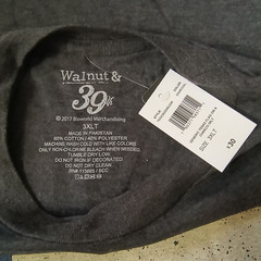 Walnut & 39th Distressed Texas Flag Graphic T-Shirt Charcoal Gray 3XLT Bioworld