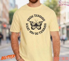 Unisex Grow Through What T-Shirt, Men T shirt,Women T shirt Gift Religion Top