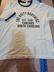 The Avett Brothers Est 2001 Concord NC T Shirt White Black Trim Sz L