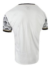 Mens T-Shirt Italian Print Shiny Gold Lion Chest Bucheli Logo Slim Fit Crew Neck