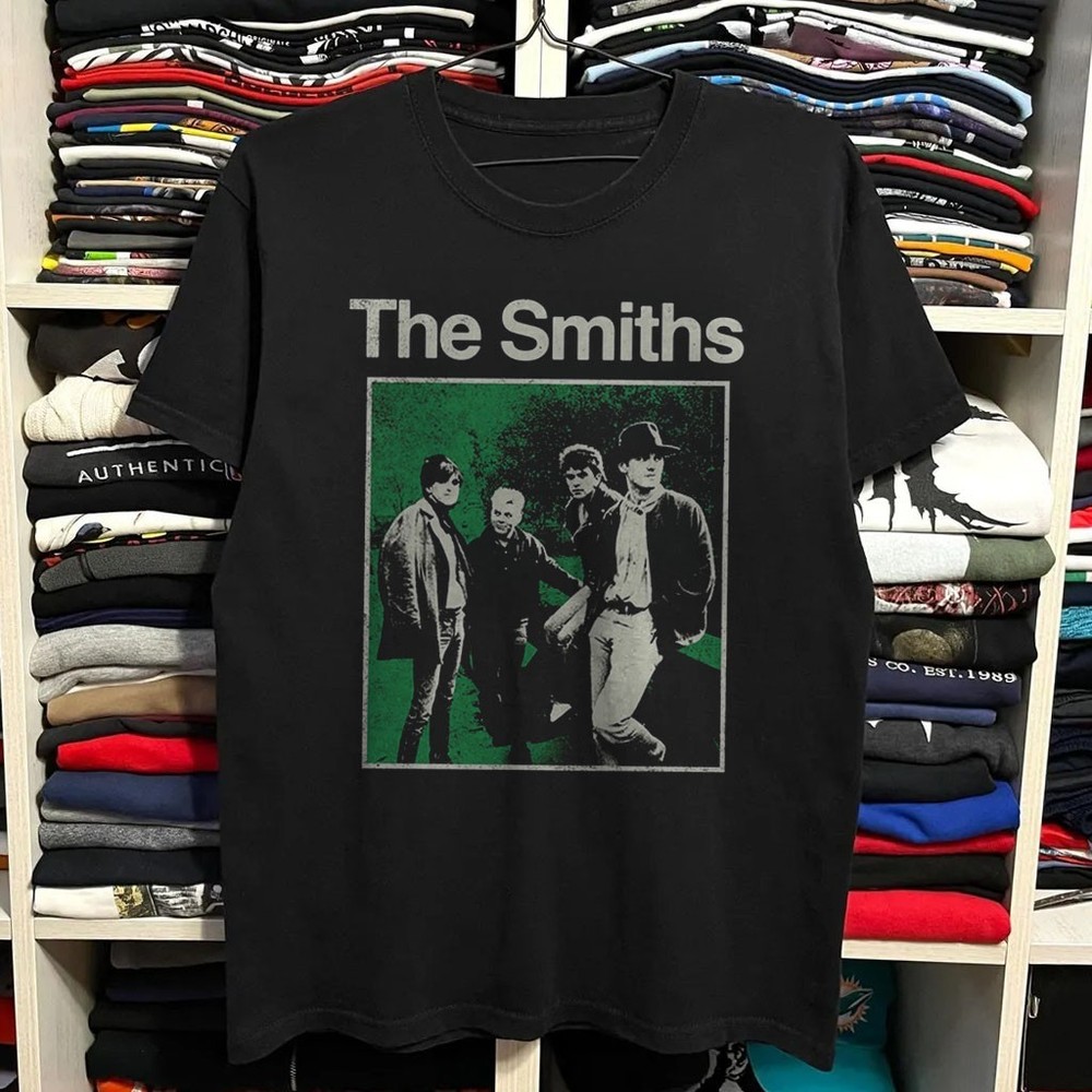 The Smiths Band Manchester 1982 Unisex Black Cotton T-shirt S-5XL