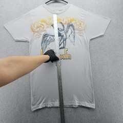 Led Zeppelin Shirt Mens Medium Gray Bay Island Sportswear Angel Graphic Tee Rock