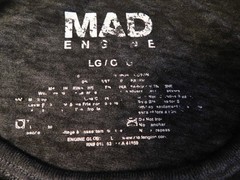 Mad Engine Men’s Black Gray Graphic Print Sleeveless T-Shirt Round Neck Sz Large