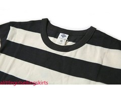 NON STOCK Men Prisoner Striped Long Sleeve T-Shirt Casual Cotton Crew Neck Shirt