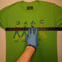Freaker Beatles Abbey Road Parody T-Shirt Mens Small Green Casual Graphic Tee