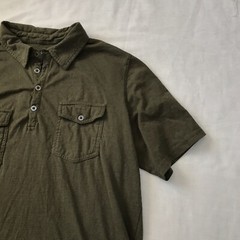 Kuhl Shirt Mens S Green Henley Pullover Mock Neck Short Sleeve Outdoor Button