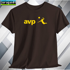 AVP Beach Volleyball Shirt Black Navy White Grey Red Orange Choco Size S to 5XL