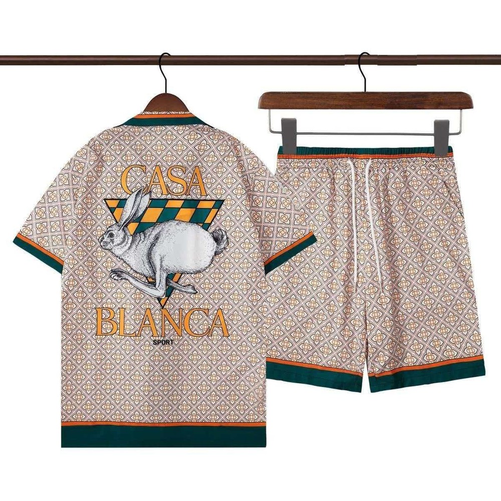 American trend fashion beach short-sleeved set